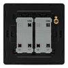 BG Evolve Matt Black 2 Way Double Edge to Edge Rocker Switch PCDMB42EB with 35mm Steel Back Box