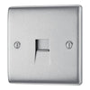 BG Nexus Brushed Steel 1 Gang RJ11 Single Data Outlet NBSRJ111 with 25mm Steel Back Box