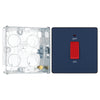 BG Evolve Matt Blue 45A DP Single Plate + Neon PCDDB74B with 25mm Steel Back Box