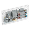 BG Evolve Pearlescent White 45A Switch 13A Switched Socket Cooker Control Unit PCDCL70W with 35mm Steel Back Box