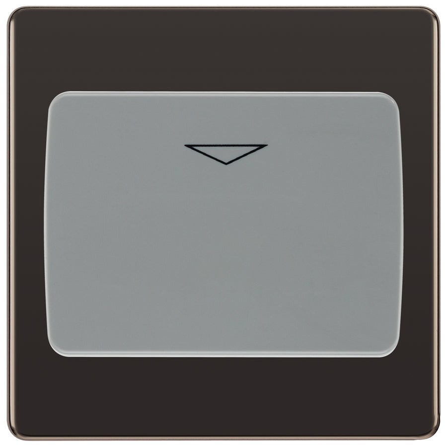 BG Screwless Black Nickel Key Card Switch FBNKYCSG