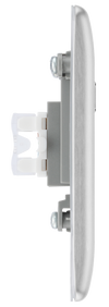 NBSRJ451 Side - This RJ45 ethernet socket from British General uses an IDC terminal connection and is ideal for home and office providing a networking outlet with ID window for identification.