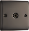 BG NBN60 Nexus Metal Black Nickel 1 Gang Co-Axial Socket