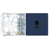 BG Evolve Matt Blue 10AX 1 Way Press Switch PCDDB14B with 35mm Steel Back Box