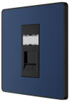 PCDDBRJ451B Side - This Evolve Matt Blue RJ45 ethernet socket from British General uses an IDC terminal connection and is ideal for home and office, providing a networking outlet with ID window for identification.