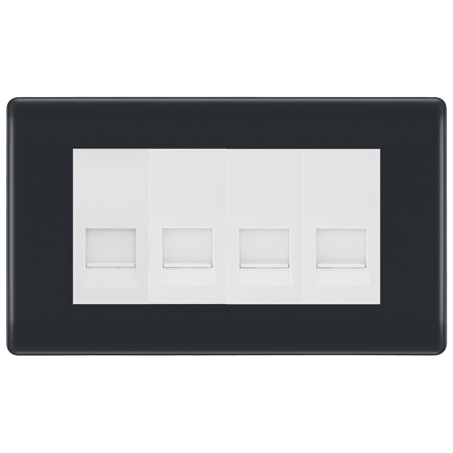 BG Part M 4 Gang IDC Master Telephone Socket - White Insert