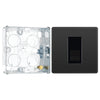 BG Evolve Black Chrome 1 Gang Secondary Telephone Outlet PCDBCBTS1B with 25mm Steel Back Box
