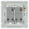 BG Evolve Pearlescent White 2 Gang 2-Way 20A Edge to Edge Rocker Light Switch | PCDCL42EW