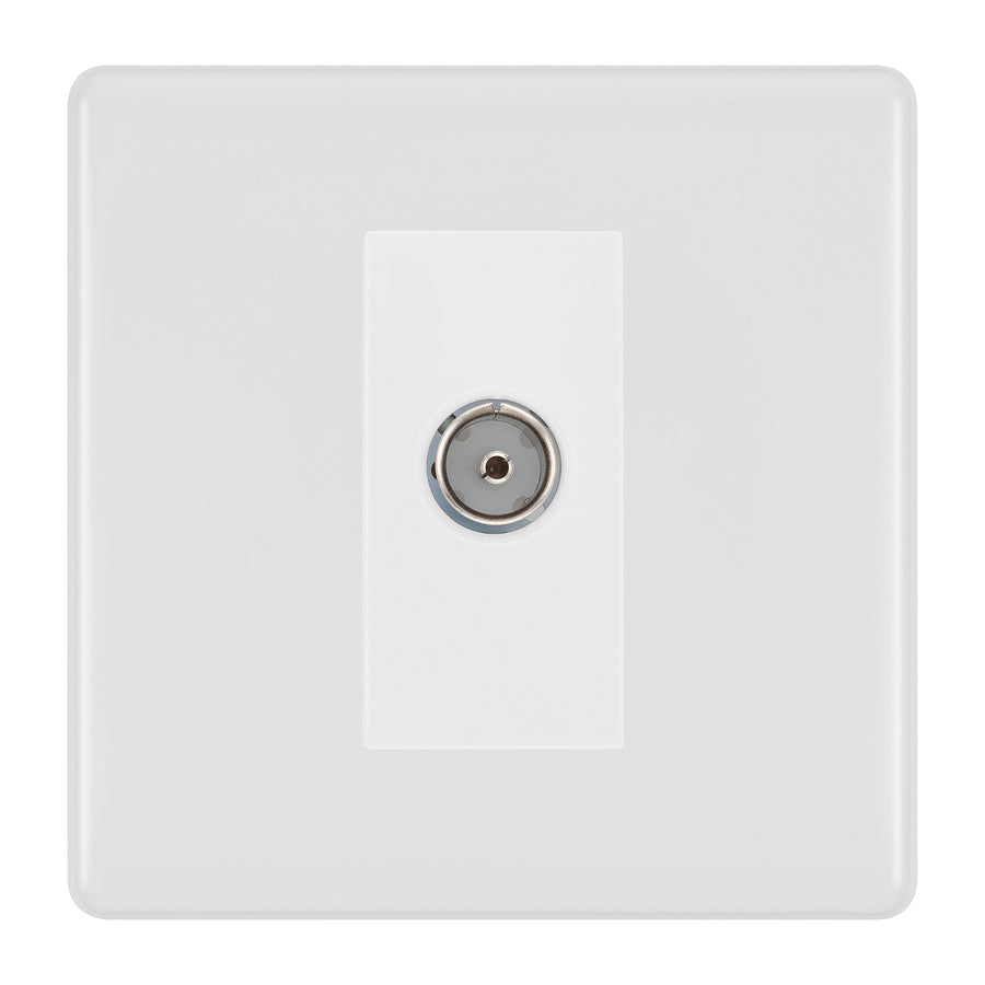 BG White Moulded Co-axial Socket NWM60W