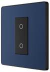 PCDDBTDM1B Side - This Evolve Matt Blue single master trailing edge touch dimmer allows you to control your light levels and set the mood.