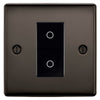 BG Nexus Black Nickel Single Master Touch Dimmer Switch Black Insert NBNTDM1B