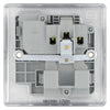 BG Nexus Brushed Steel 15A Switched Round Pin Single Socket NBS99W and 25mm Steel Back Box