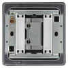 BG Screwless Matt Black 13A Unswitched Fused Connection Unit FFB54 with 25mm Steel Back Box