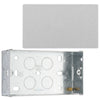 BG Evolve Brushed Steel Double Blank Plate PCDBS95W with 35mm Steel Back Box