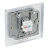 BG Nexus Polished Chrome 1 Gang RJ45 Single Data Outlet NPCRJ451 with 35mm Steel Back Box