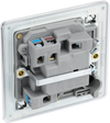 FPC52 Back - This 13A fused and switched connection unit from British General with power indicator provides an outlet from the mains containing the fuse ideal for spur circuits and hardwired appliances.