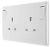 BG 822DPOB Moulded Round Edge | White | 13A DP Double Socket + Outboard Rockers