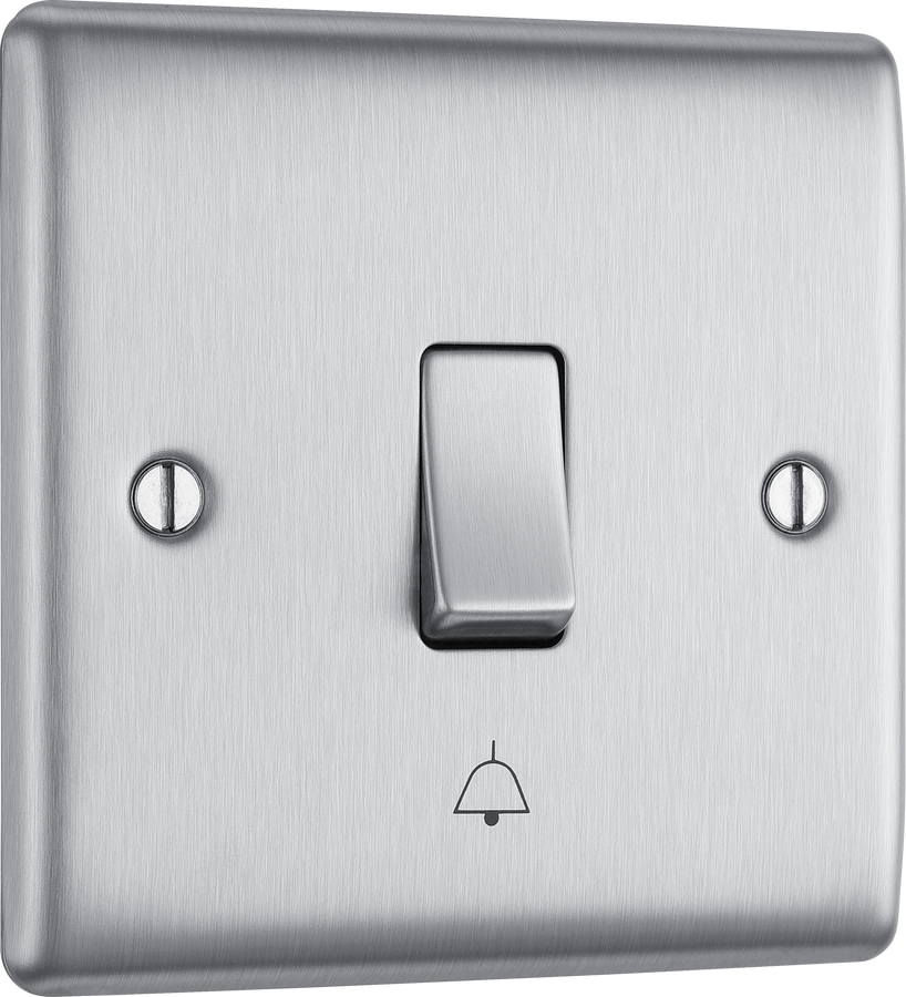 BG NBS14 Nexus Metal Brushed Stainless Steel Bell Push Switch