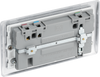 NBS22U3W Back - This 13A double power socket from British General comes with two USB charging ports allowing you to plug in an electrical device and charge mobile devices simultaneously without having to sacrifice a power socket.