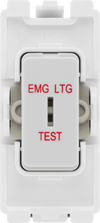 BG R12EL Nexus Grid White 20A 20AX 2 Way 1 Pole EMG LTG TEST Key Switch Module