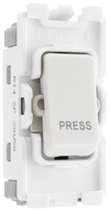 BG R14 Nexus Grid White 20A 20AX 1 Way 1 Pole Retractive PRESS Switch Module