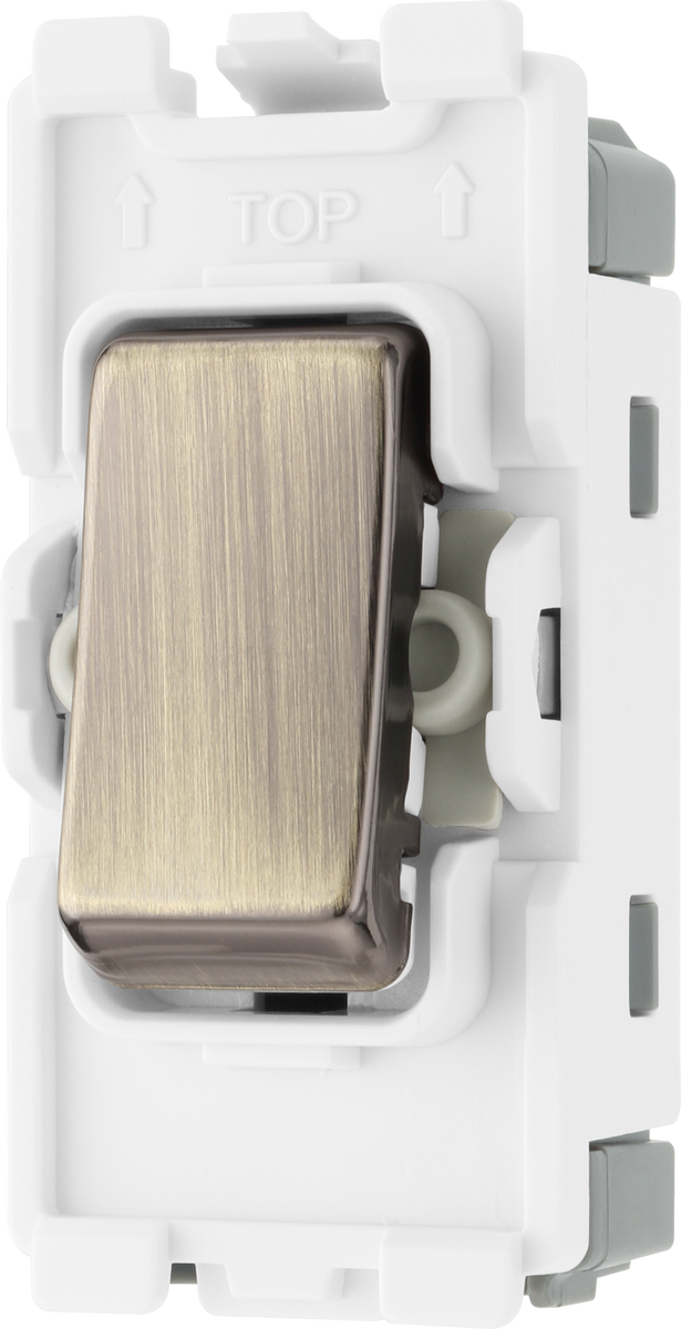 BG RAB12 Nexus Grid Antique Brass 20AX 2 Way 1 Pole Switch Module – The ...