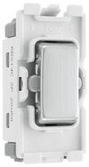 BG RBS14C Nexus Grid Brushed Steel 20AX 2 Way Centre-Off Retractive Switch Module