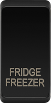 BG RRFFPCDB Evolve Grid Black 'FRIDGE FREEZER' Rocker