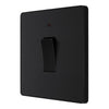 BG Evolve Matt Black 20A 2 Pole LED Switch PCDMB31B with 35mm Steel Back Box