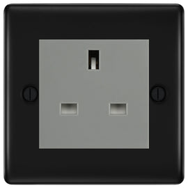 BG Nexus Matt Black 13A Unswitched Socket NFBUSSG