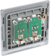 NPC66 Back - This TV/FM diplex socket from British General has 2 connection points and separates the TV and FM band signals from systems where both signals are combined on a single aerial down-lead.