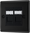 BG NFBRJ452 Nexus Metal RJ45 Double Data Outlet Socket - Matt Black
