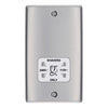 BG NBS20W Metal Brushed Steel 115-230V Dual Voltage Shaver Socket - White Insert