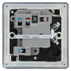 BG Screwless Matt Black 13A Switched Spur FFB50 with 25mm Steel Back Box