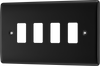 BG RNFB4 Nexus Metal Matt Black 4 Module Grid Front Plate