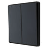 BG Evolve Matt Grey 2 Way Double Edge to Edge Rocker Switch PCDMG42EB with 35mm Steel Back Box