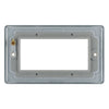 BG Metal Clad 13A Double Pole Key Controlled Socket - White Insert