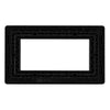 BG Evolve Matt Black Screwless Double 4 Gang Brush Cable Entry