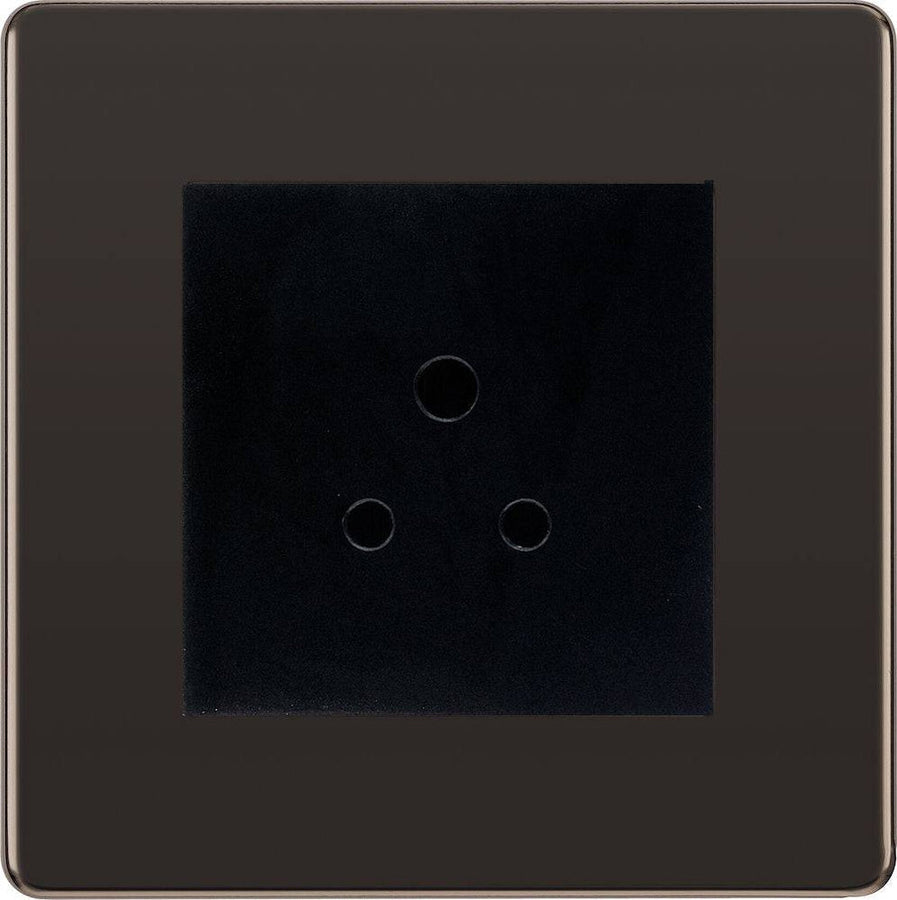 BG Nexus Screwless Black Nickel 5A Unswitched Socket FBN29MB