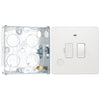 BG Evolve Pearlescent White 13A Switched Spur + Neon PCDCL52W with 25mm Steel Back Box