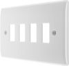 BG R84 Nexus Grid | White | Moulded 4 Module Front Plate