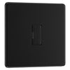 BG Screwless Matt Black 13A Unswitched Fused Connection Unit FFB54 with 25mm Steel Back Box
