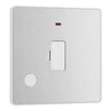 BG Evolve Brushed Steel 13A Flex Outlet Neon Unswitched Fused Connection Unit PCDBS54W with 25mm Steel Back Box