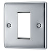 BG Nexus Metal Polished Chrome 20AX 2 Way Emergency Lighting Test Key Switch - White Insert