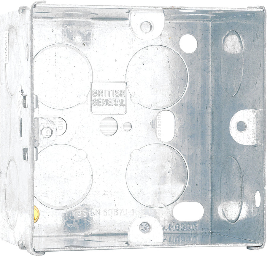 BG HGS06 1 Gang 47mm Steel Knockout Box