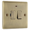 BG Nexus Antique Brass 13A Neon Switched Fused Spur Unit NAB52 with 25mm Steel Back Box