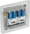 FBSBTS2 Back - This Secondary telephone socket from British General uses a screw terminal connection and should be used for additional telephone points which feed from the master telephone socket.