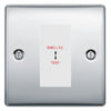 BG Nexus Metal Polished Chrome 20AX 2 Way Emergency Lighting Test Key Switch - White Insert