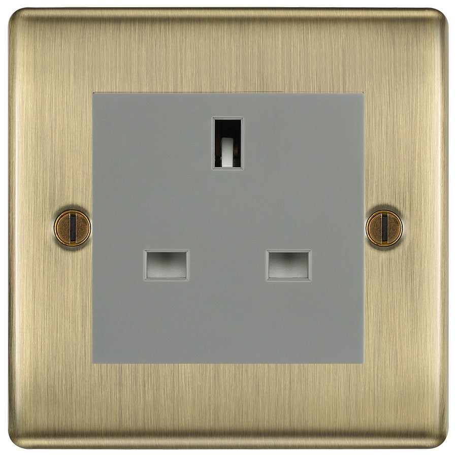 BG Nexus Antique Brass 13A Unswitched Socket NABUSSG