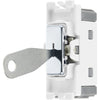 BG RPC12KY Nexus Grid Polished Chrome 20AX 2 Way 1 Pole Key Switch Module